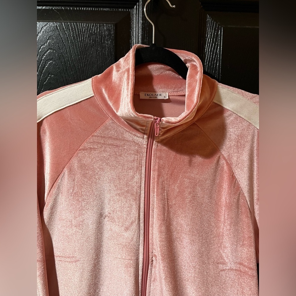 EKOUAER Pink Velour Track Suit - Picture 8 of 16